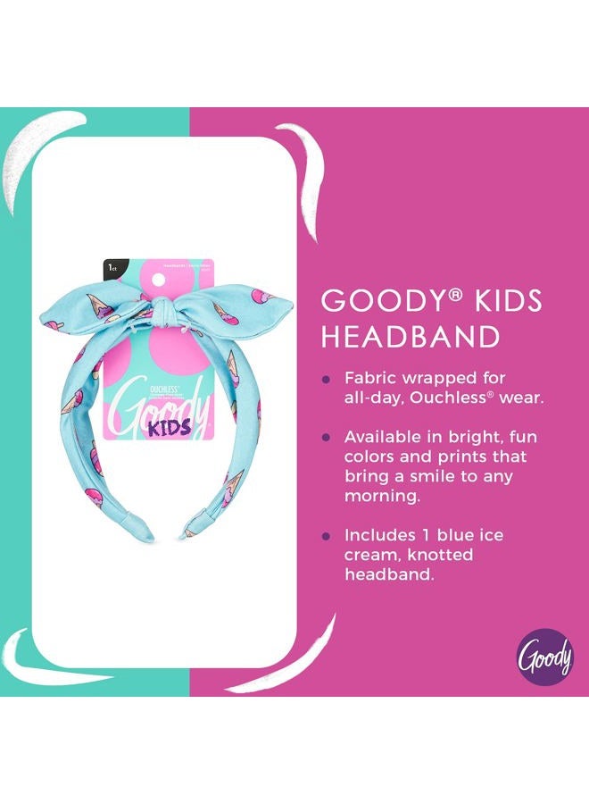 Goody Kids Headband - Ice Cream Print - Comfort Fit for All Day Wear - For All Hair Types - Hair Accessories for Girls to Keep Your Hair Secured - Image 2
