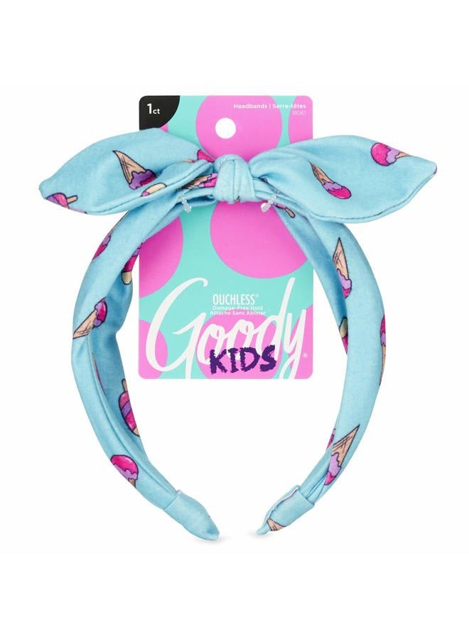 Goody Kids Headband - Ice Cream Print - Comfort Fit for All Day Wear - For All Hair Types - Hair Accessories for Girls to Keep Your Hair Secured - Image 1