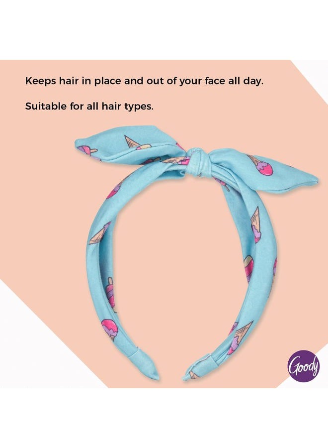 Goody Kids Headband - Ice Cream Print - Comfort Fit for All Day Wear - For All Hair Types - Hair Accessories for Girls to Keep Your Hair Secured - Image 3