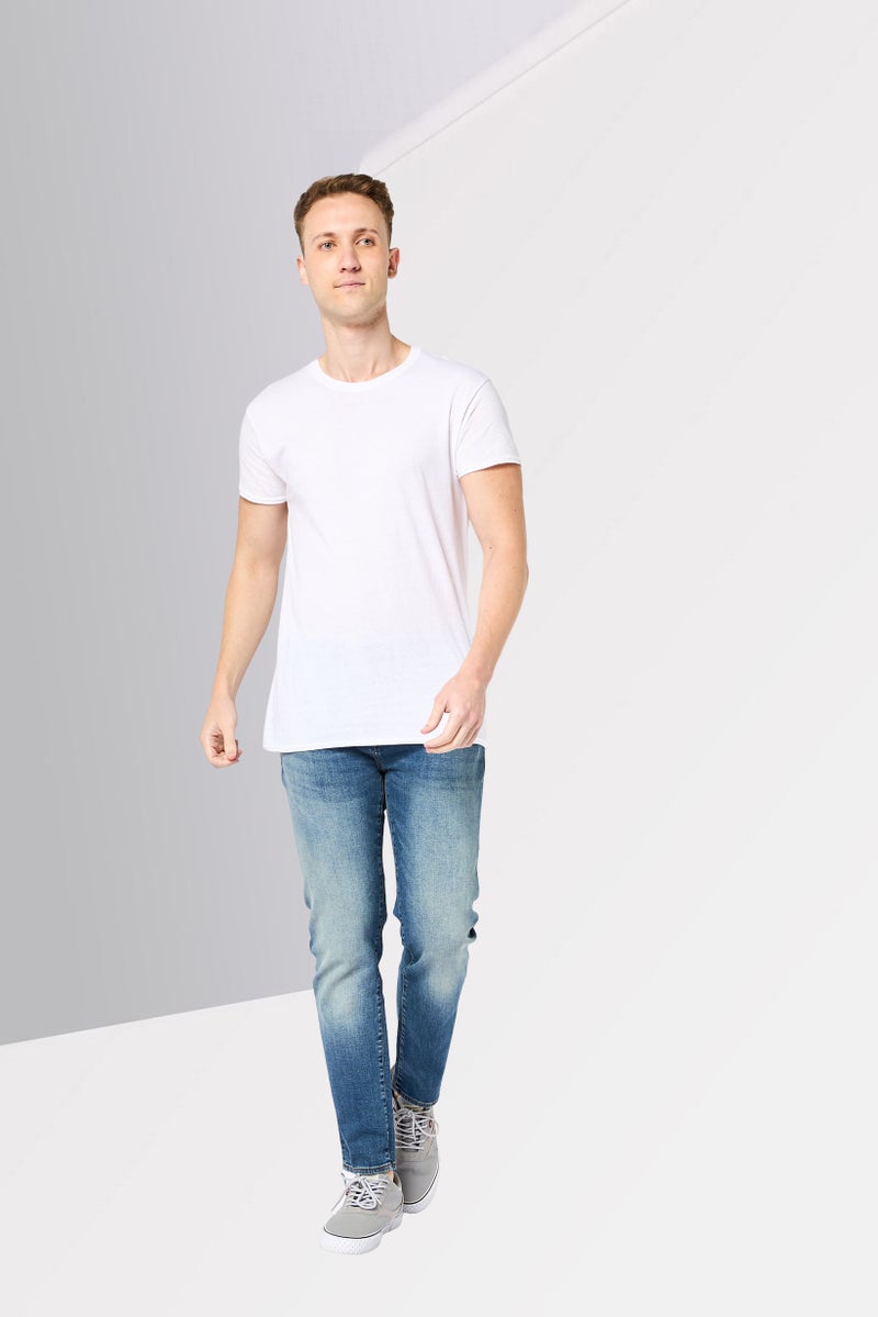 DKNY Men Regular Fit Washed Stretchable Jeans, Blue - Image 2