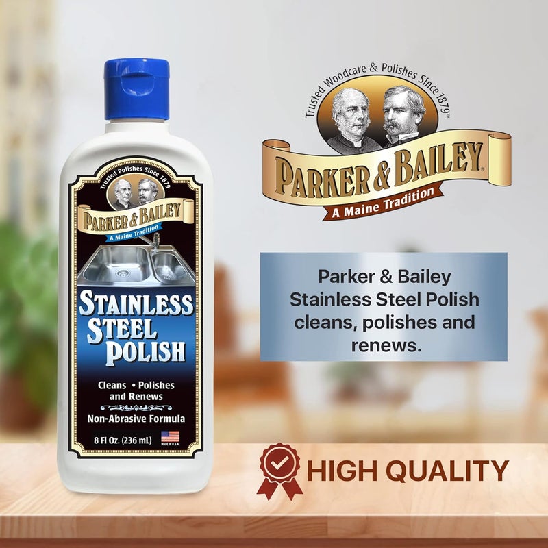 Parker & Bailey Stainless Steel Polish 8oz - Image 1