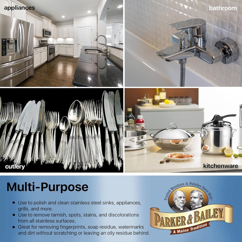 Parker & Bailey Stainless Steel Polish 8oz - Image 5