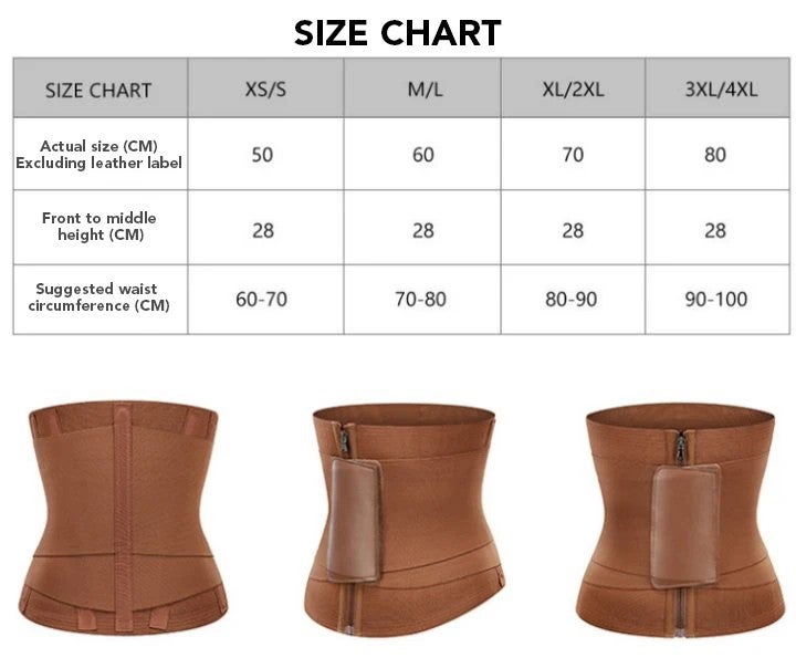 Bluejw Logo Women's Workout Gym Waist Trimmer Belt - Neoprene Latex Faja Sweat Slimming Body Shaper Waist Trainer - Image 4