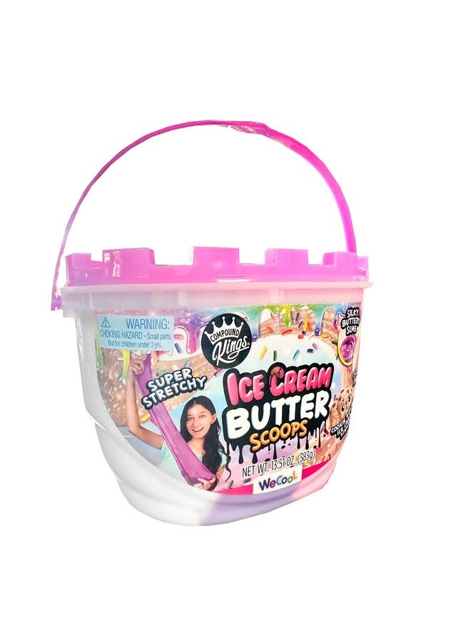 COMPOUND Kings Ice Cream Butter Cloudz Fluffy Compound Bucket For Girls & Boys | Sensory Toys | Non-Sticky | Stress Relieving Tactile | (Cookie Dough) Cookie Dough - Image 4