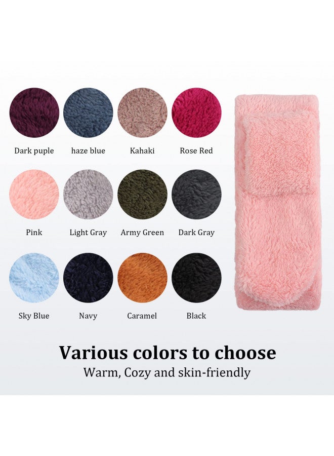 JANGANNSA Fleece Boys Girls Scarf Warm Winter Autumn Kids Collar Scarf Neck Warmer Children Scarf 1-6Y (Pink Cross) - Image 4