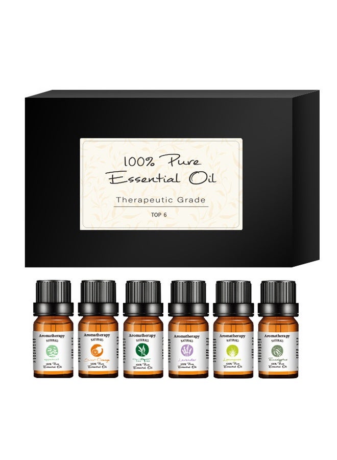 6 bottles of aromatherapy essential oils multi-scented and multi-color gift set plant aromatherapy  - Image 1