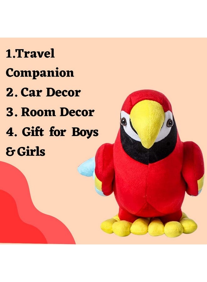 Ultra Ultra 15 inch Parrot Fully Stuffed Bird Soft Premium Plush Toy for Kids & Adults in Red | Snuggling and Playtime | Animal Toy | Birthday Gift | Anniversary | Christmas | Diwali | Home Decor - Image 2