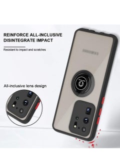 ELTRAZONE جراب Samsung Galaxy S20 Ultra، مضاد للخدش مع حامل حلقي للإصبع يدور 360 درجة يعمل مع حامل السيارة المغناطيسي متوافق مع Galaxy S20 Ultra - أسود  - Image 4