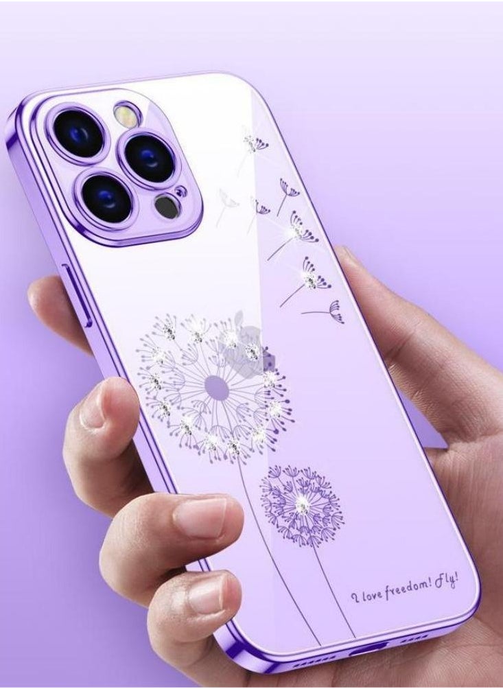 Color Fans - Electroplated Shiny Holographic Diamond Phone Case for iPhone 13 Pro Full Soft Case - Image 1