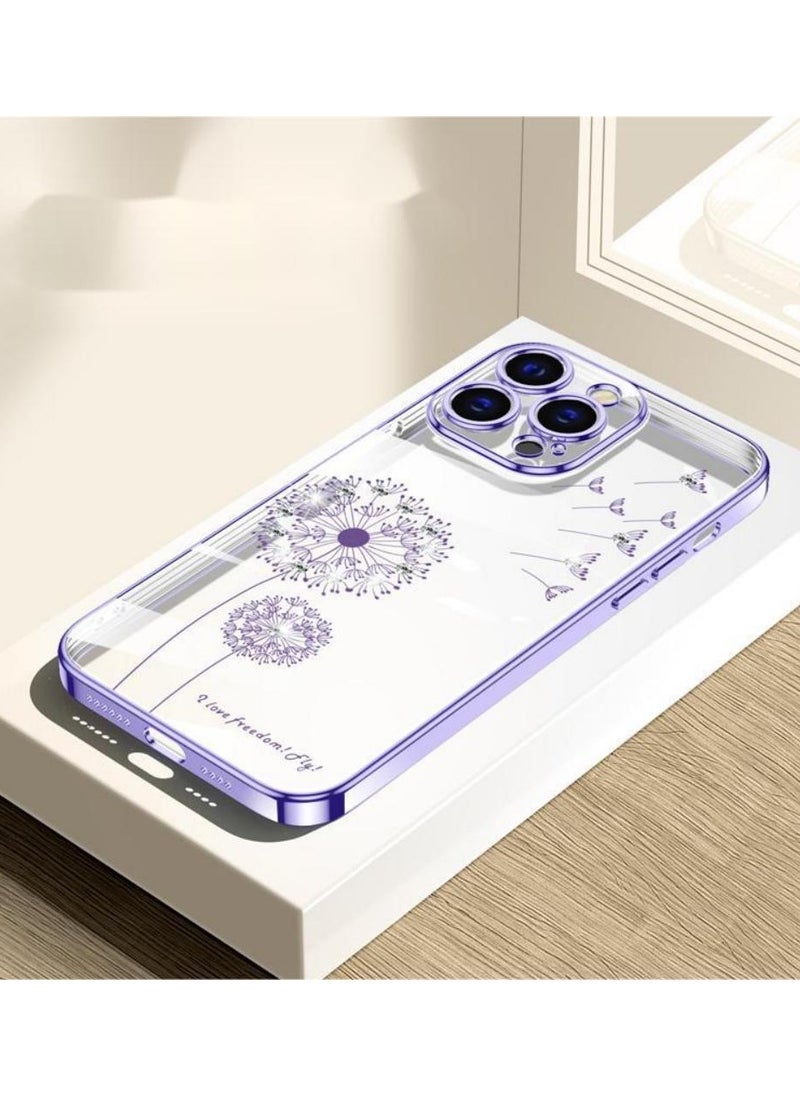 Color Fans - Electroplated Shiny Holographic Diamond Phone Case for iPhone 13 Pro Full Soft Case - Image 1