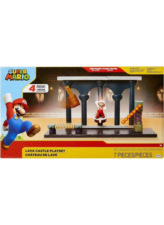 Jakks Pacific Nintendo 2.5" Lava Castle Playset  - Image 1