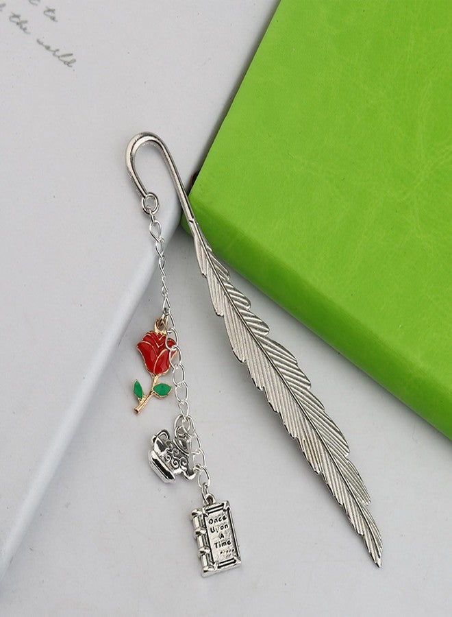 MAOFAED Fairy Tale Gift Princess Gift Metal Bookmark for Reader Book Lover Bookish Bookworm Book Nerd(beautybeast Bookmark) - Image 5