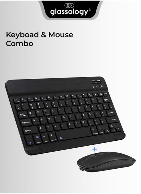 Universal Wireless Keyboard & Mouse Combo with  Ultra-Slim Design, Enhanced Wireless Connectivity, Long Battery Life, Android, iOS, Windows & Mac Compatibility (Black)
