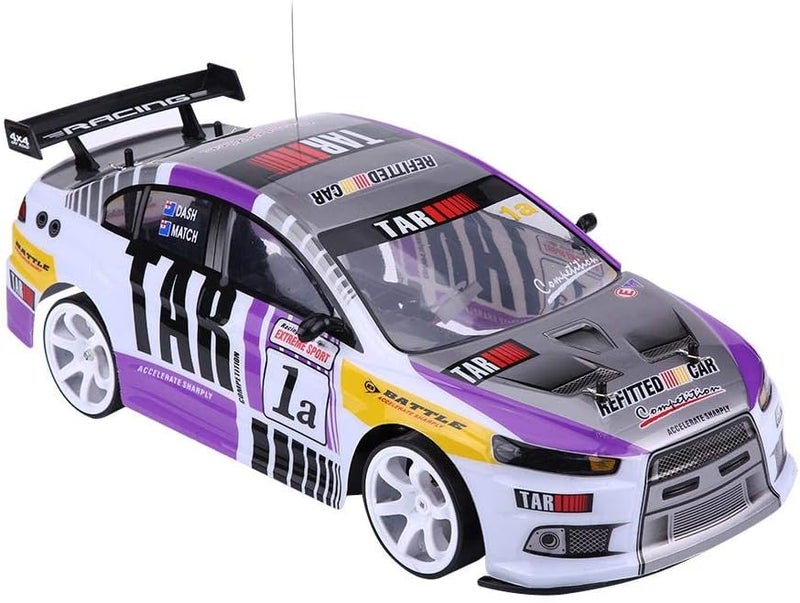 cheekyglo RC Drift Car, 1:10 Four Wheel Drive Car Racing Drift Model Car Vehicle Toy Present for RC Lovers Above 14 Years Old (One Battery for Car) - Image 4