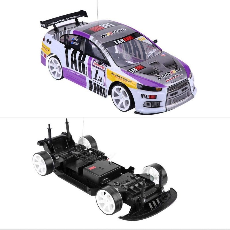 cheekyglo RC Drift Car, 1:10 Four Wheel Drive Car Racing Drift Model Car Vehicle Toy Present for RC Lovers Above 14 Years Old (One Battery for Car) - Image 5