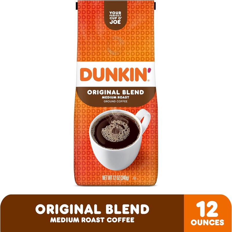 Dunkin قهوة مطحونة من دانكن' دوناتس - مزيج أصلي، تحميص متوسط، 12 أونصة - Image 2