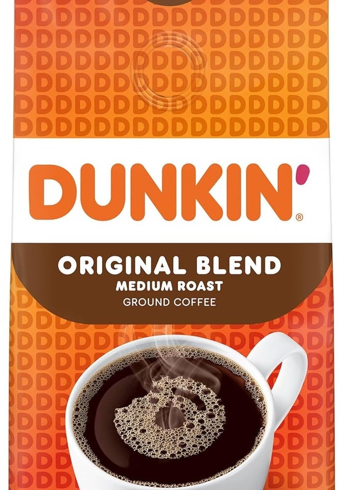 Dunkin قهوة مطحونة من دانكن' دوناتس - مزيج أصلي، تحميص متوسط، 12 أونصة - Image 1