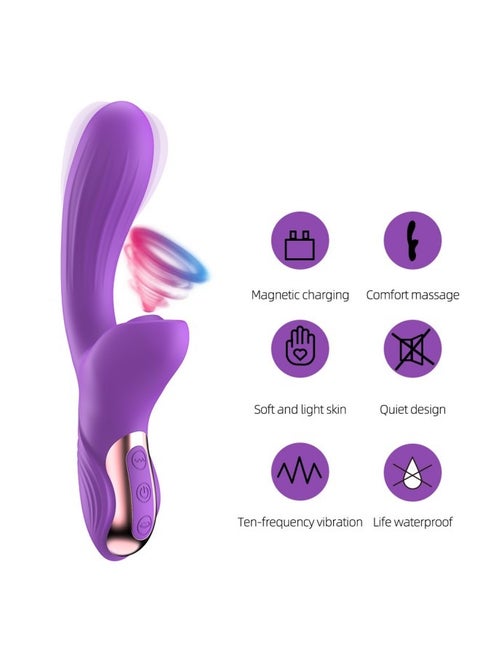 Handheld Vibrating Massager with Multiple Vibration and Sucking Modes