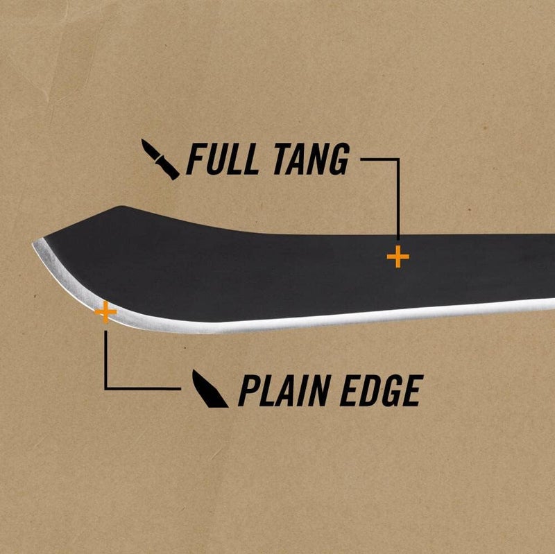 Gerber Gear Gator Bolo 22" Gardening Machete, Full Tang Knife with Plain Edge, Gator Grip and Protective Sheath - Image 2