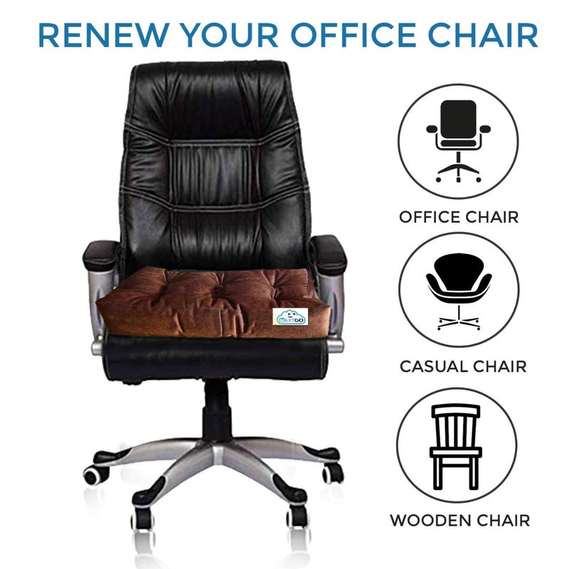 coca industries Next GO Sweat Leather Full Chair Size Sitting Cushion pad for Hip and Back supprt L20XB20XH25 - Image 5