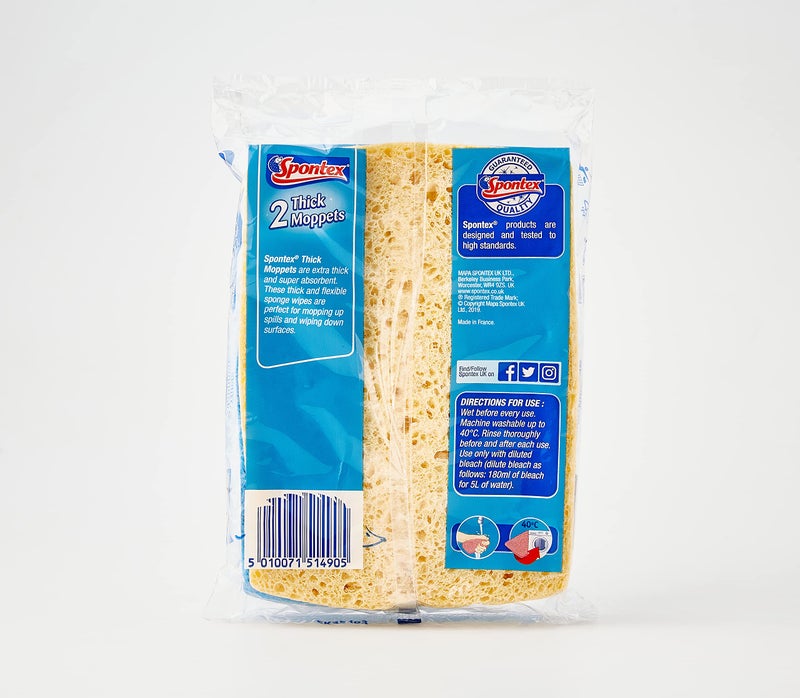 Spontex 2 Thick Sponge Moppets, 16 x 12cm - Image 3