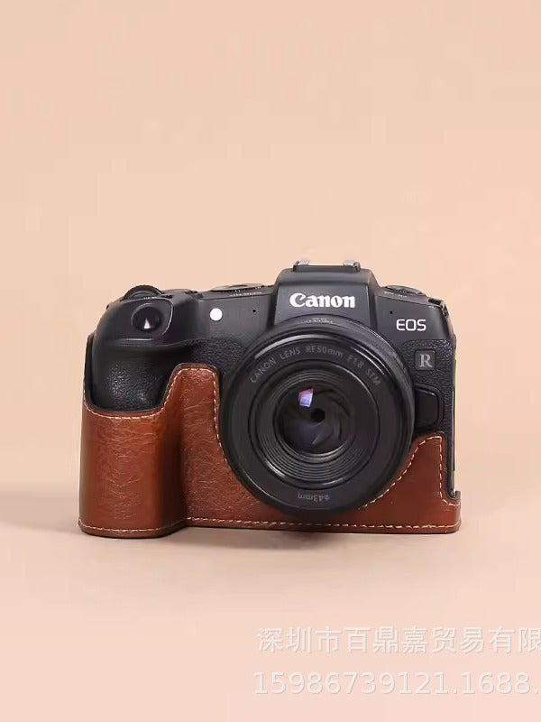 Canon R8 RP Camera Half-Case Cover Coffee 