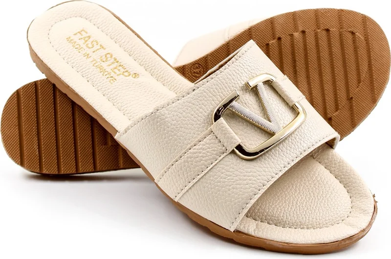 فاست ستيب Women's Comfortable Summer Holiday Daily Home Buckled Written Slippers 935za120