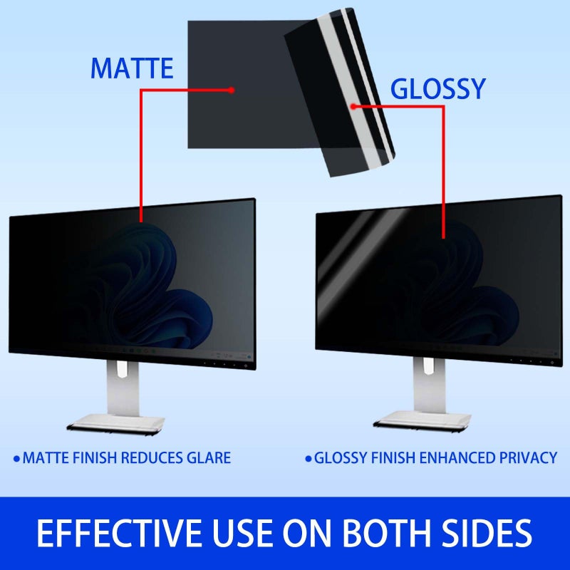 Ceydebne 24 Inch Privacy Screen for Monitor with 16:9 Widescreen Monitor Blue Light Screen Protector - Anti-Glare - Anti-Scratch Protector Film for Data Confidentiality Privacy Shield [2 Pack] - Image 4