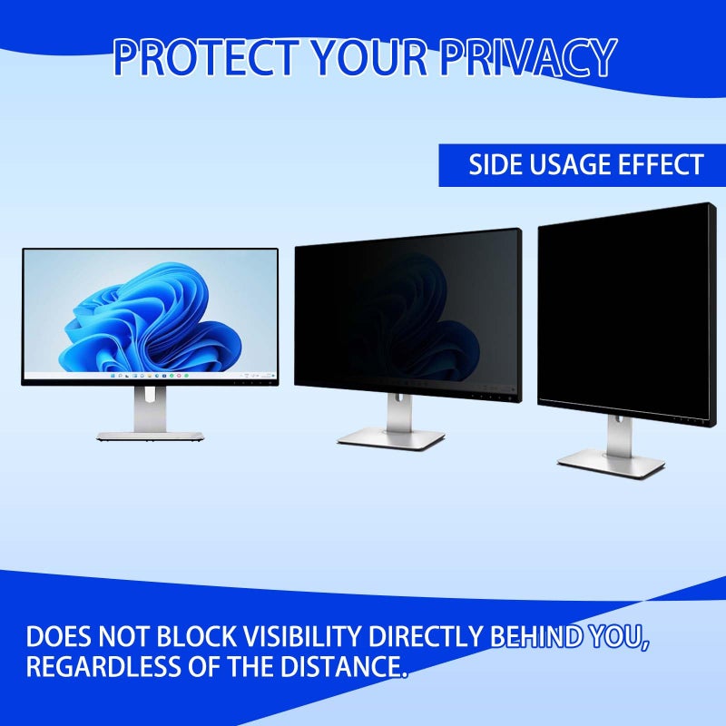 Ceydebne 24 Inch Privacy Screen for Monitor with 16:9 Widescreen Monitor Blue Light Screen Protector - Anti-Glare - Anti-Scratch Protector Film for Data Confidentiality Privacy Shield [2 Pack] - Image 2