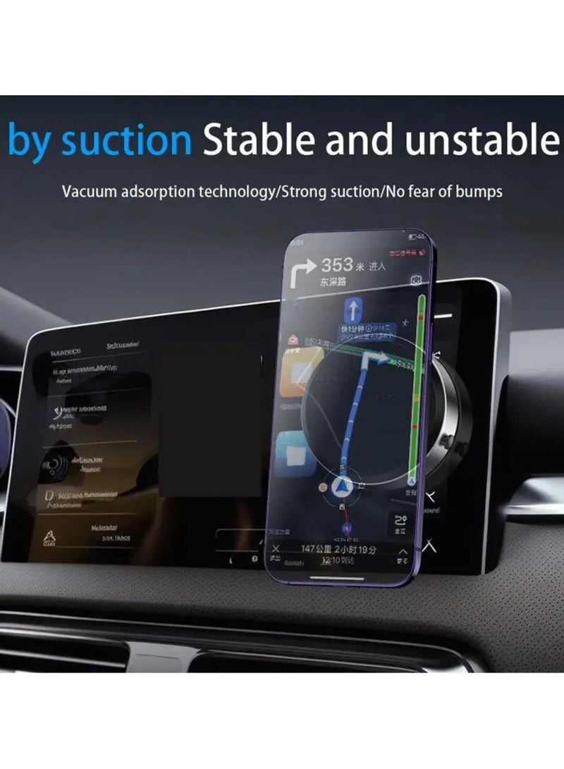 Concretization 【Strong Magnetic Black Technology Mobile Phone Holder】Car and household dual-use, black, 360° rotation, universal suction cup vacuum adsorption is super stable, universal and multi-scene - Image 2