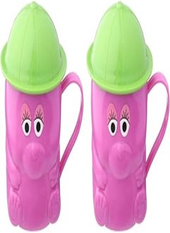 Lamsa Plast Plastic Bear Shape Mugs Set, 2 Pieces - Fuchsia and Green, 150 ml - pzsku/ZAC17B28E53FD5C00CF8AZ/45/_/1723236265/f06725fc-0618-4c20-887c-7227227a4829