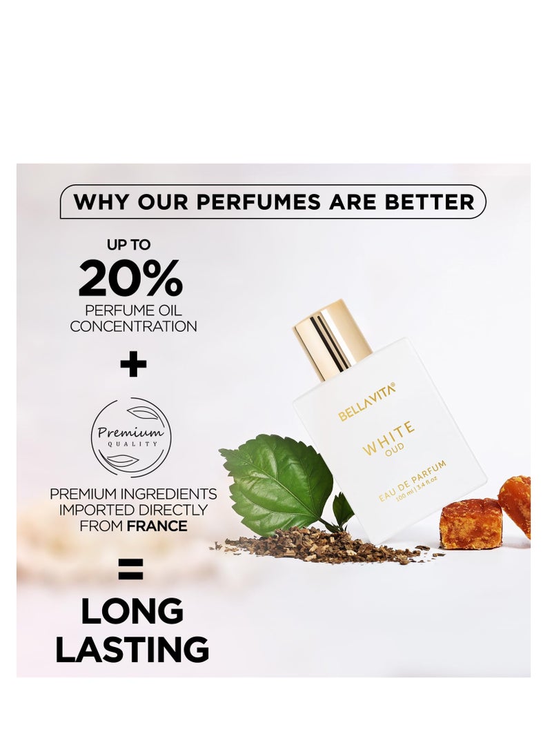 Bella Vita - Bellavita Luxury White Oud Perfume for women and men | Long-Lasting | Unisex | Gift for birthdays and anniversary | Vegan and Cruelty-free | IFRA-certified | Arabic Eau de Parfum - Image 1