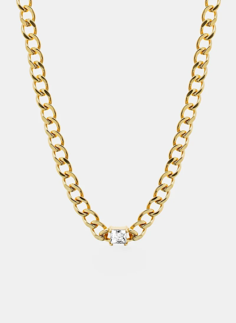 Liu Jo Necklace with rhinestone square cut element