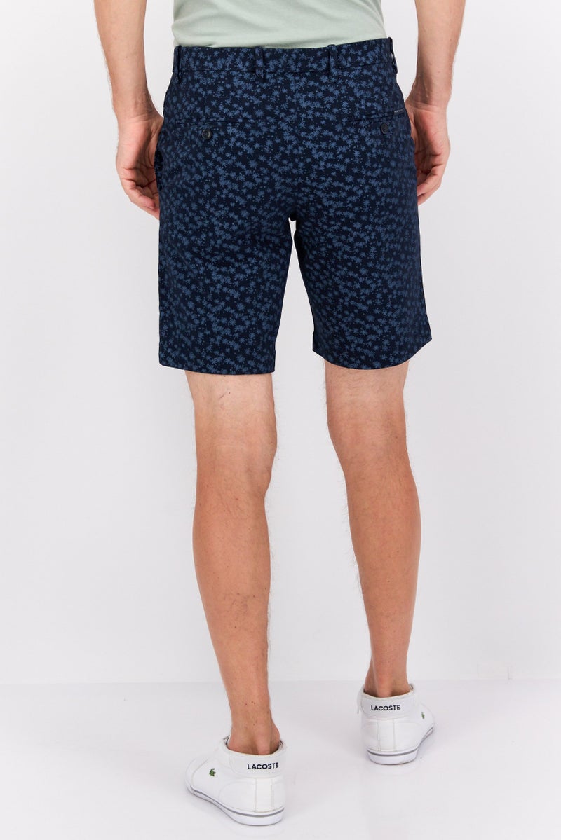 PERRY ELLIS Men All Over Printed Basic Shorts, Navy - Image 3