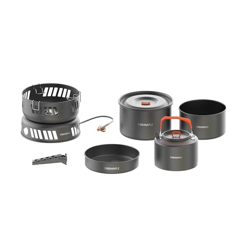 Fire-Maple Fire Maple Versatile Outdoor Cooking Set Gas Stove Aluminum, Compact & Durable Camping Cookware Kit - Image 1