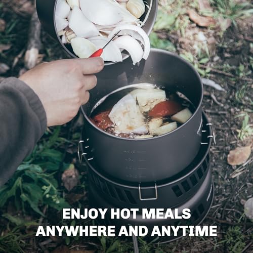Fire-Maple Fire Maple Versatile Outdoor Cooking Set Gas Stove Aluminum, Compact & Durable Camping Cookware Kit - Image 3
