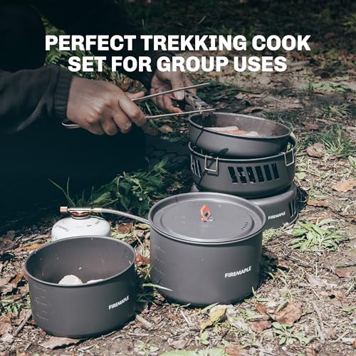 Fire-Maple Fire Maple Versatile Outdoor Cooking Set Gas Stove Aluminum, Compact & Durable Camping Cookware Kit - Image 4