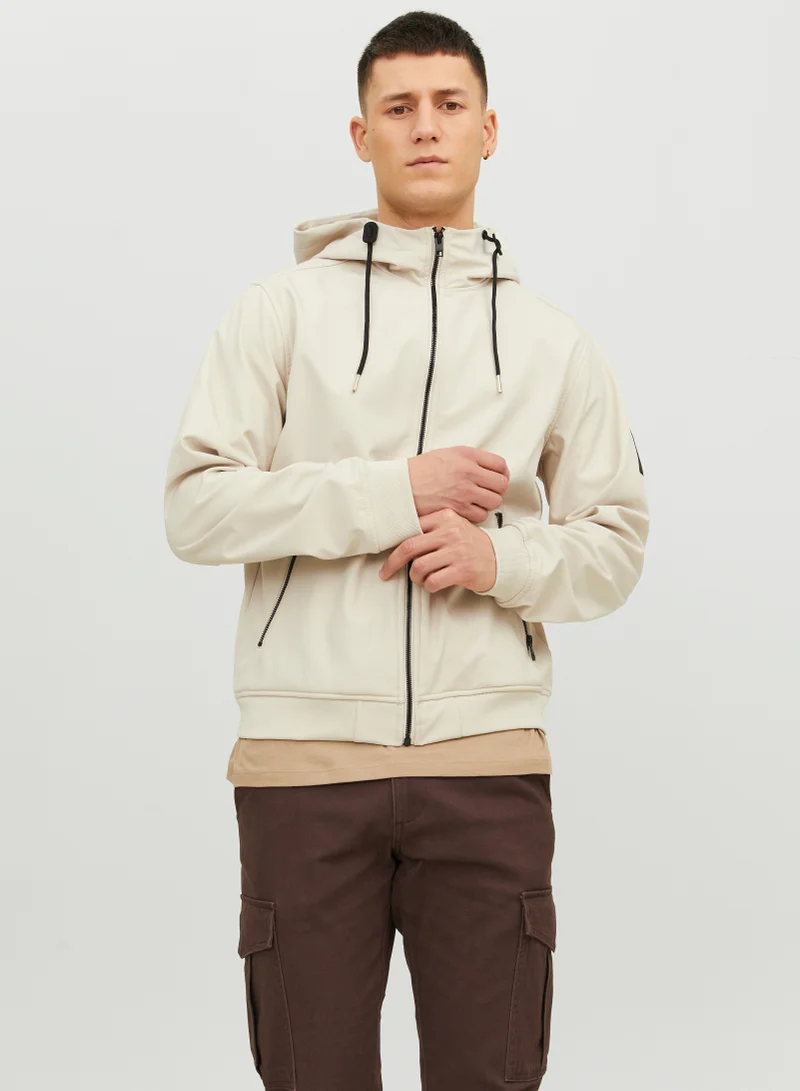 جاك اند جونز Casual Zip Through Hooded Jacket