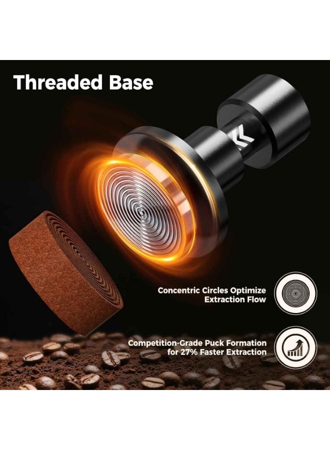 51MM V6 Impact Espresso Tamper with Sound Feedback, 15lb/30lb Interchangeable Springs, Espresso High Tamper with Triple-spring System, Fits Over 51mm portafilters - Image 3
