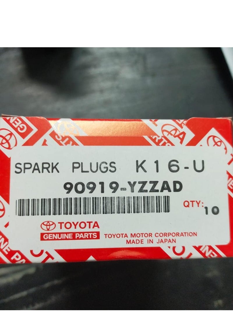 تويوتا شمعات اشعال تويوتا الأصلية لسيارات تويوتا موديل كرولا 2001-2007. يارس (شمعة سن 16 ياباني أصلي) 4 قطع - Image 1