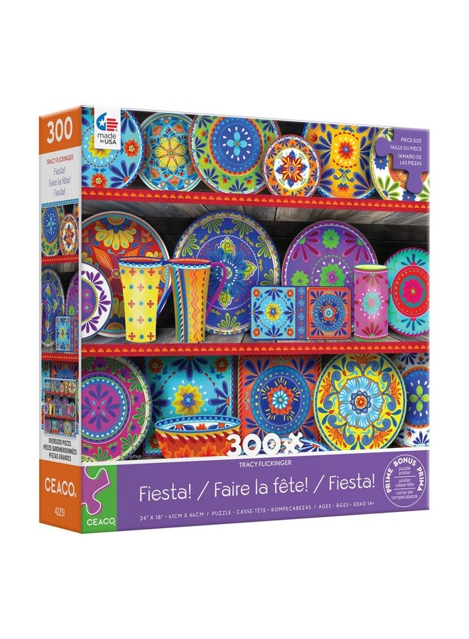 Ceaco - Tracy Flickinger - Fiesta! - 300 Oversized Piece Jigsaw Puzzle - Image 3