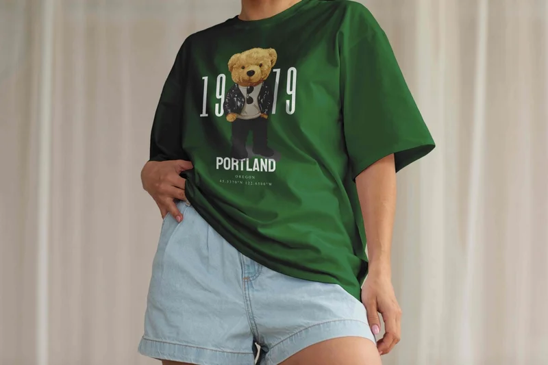 DogFish Women's Dark Green Cotton Crew Neck Crop T-Shirt