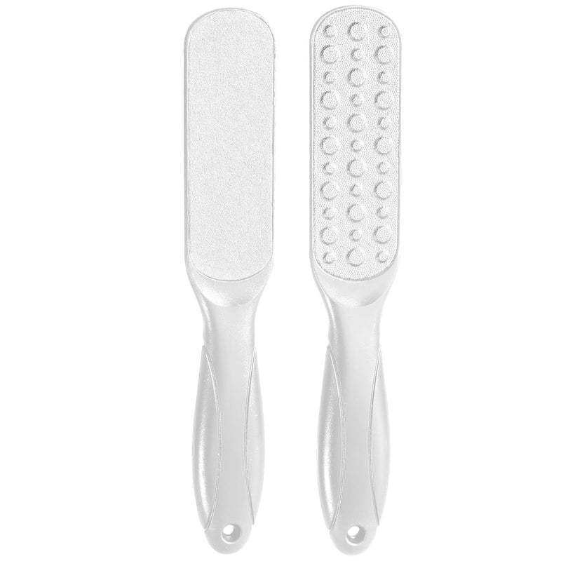 Foot File - Double Sided, Pedicure Foot Scrubber, Scraper Callus Remover, Foot Rasp For Cracked Heel & Foot Corn Removal, Dead Skin Exfoliator For Feet, (White) - Image 1