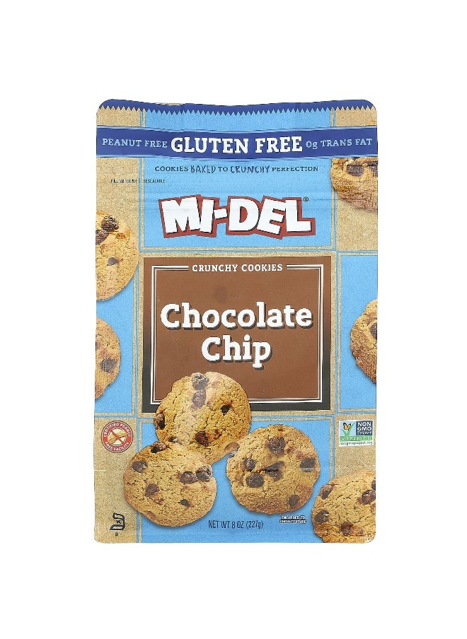 Mi-Del Cookies Mi-Del Cookies, Crunchy Cookies, Chocolate Chip, 8 oz (227 g)  - Image 1