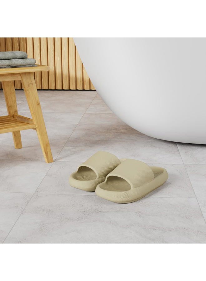BRONAX Pillow Slippers for Women and Men | Shower Bathroom Sandals | Extremely Comfy | Non-Slip & Cushioned Thick Sole, Olive Green, 6-7 Women/4.5-5.5 Men - Image 2