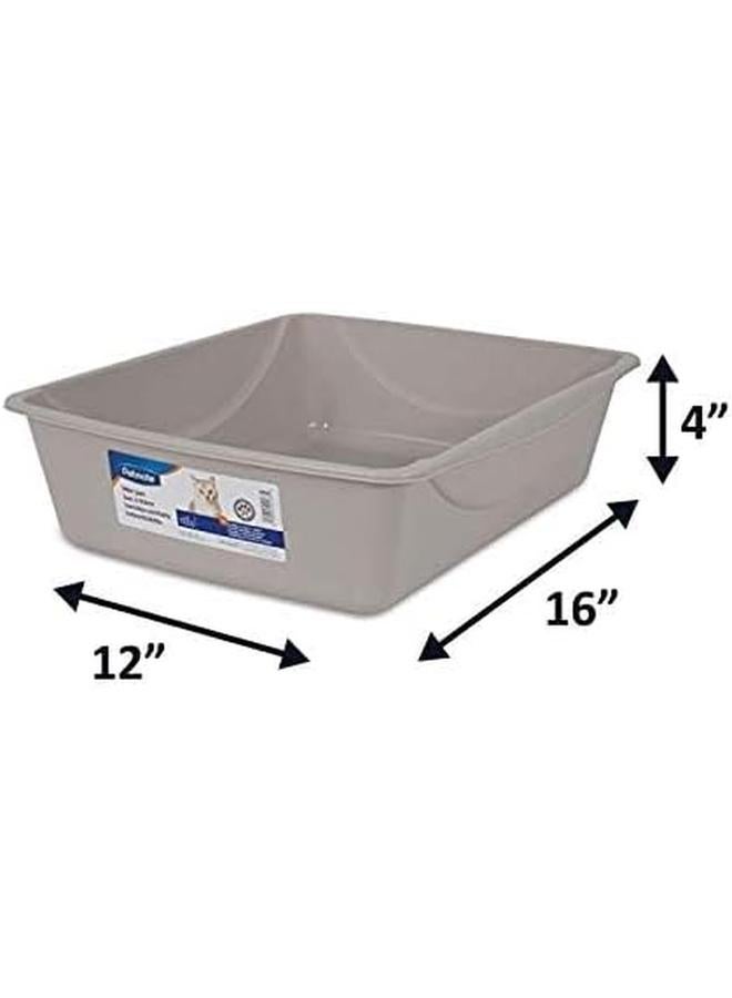 Petmate Open Cat Litter Box Blue Mesa Mouse Grey M Pack Of 1 Made In Usa - Image 2