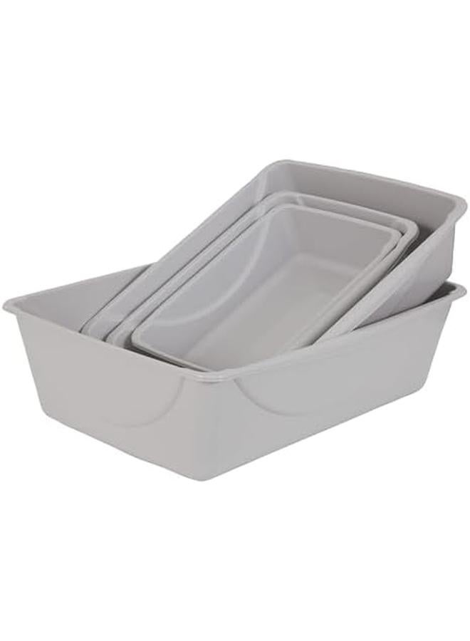 Petmate Open Cat Litter Box Blue Mesa Mouse Grey M Pack Of 1 Made In Usa - Image 3