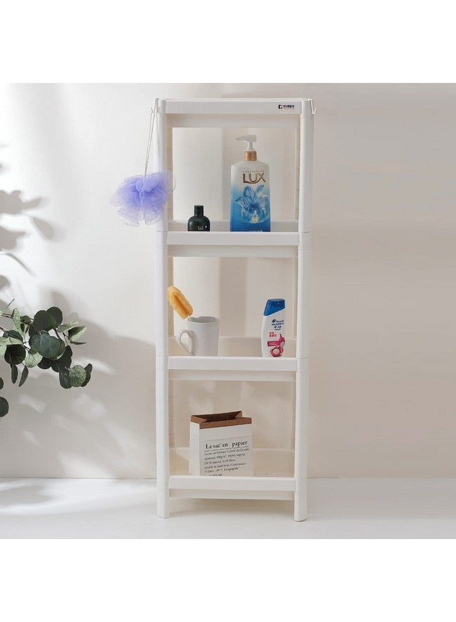 Kuber Industries Plastic Pp Storage Shelf - 1734-White - Image 1