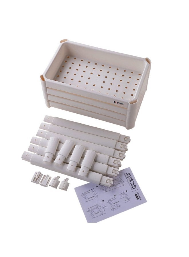 Kuber Industries Plastic Pp Storage Shelf - 1734-White - Image 2