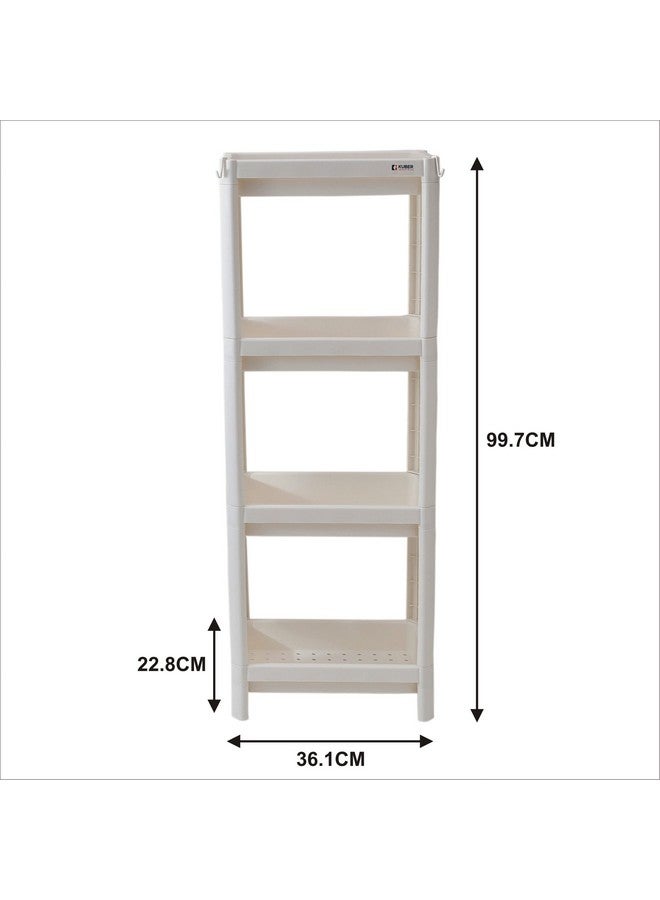 Kuber Industries Plastic Pp Storage Shelf - 1734-White - Image 5